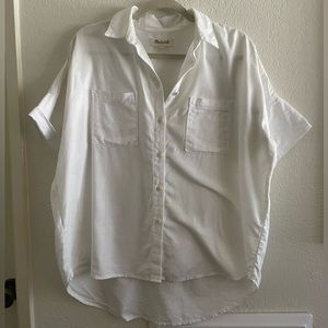 White Madewell linen shirt with pockets